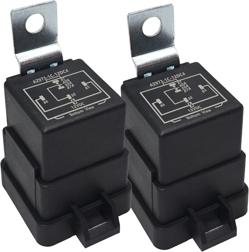 Casalytics Power Trim Tilt Relay AZ973-1C-12DC4 (Pack of 2) - 12V 40A SPDT Relay for Mercury Outboard Motor, Replacement for G8JN-1C6T-F-R-DC12, 882751A1, VF4-35F11-Z07, 4RD 960 388-32, 4RD 960 388-31 - Image 1